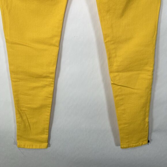 Romeo & Juliet Couture Skinny Jeans Womens Size 27 (27x28) Dandelion Yellow $140 - Picture 12 of 14